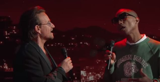 Így még biztos nem hallotta a Bee Gees diszkóslágerét – Bono és Pharell duója