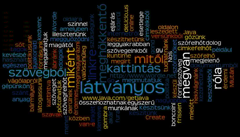 Készítsünk látványos és meghökkentő szófelhőket szövegeinkből
