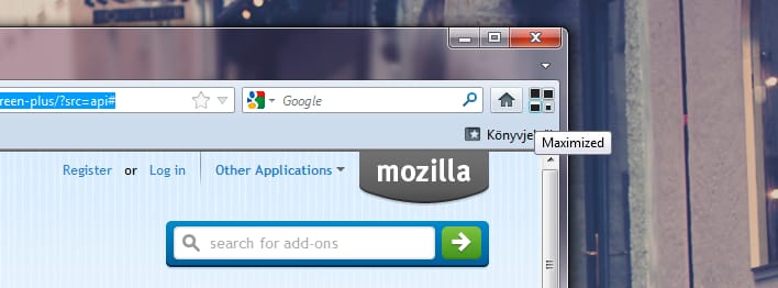Képernyőmódok váltása a Firefoxban, egy kattintással [add-on]