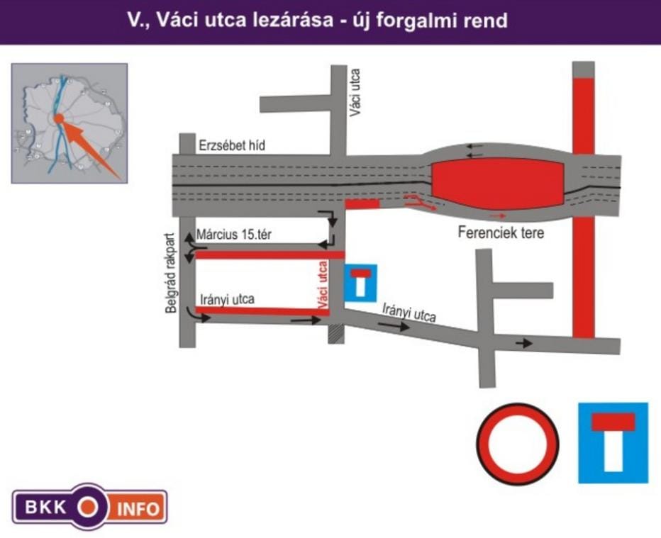 Végleg lezárják a Váci utcát az autók elől – térkép