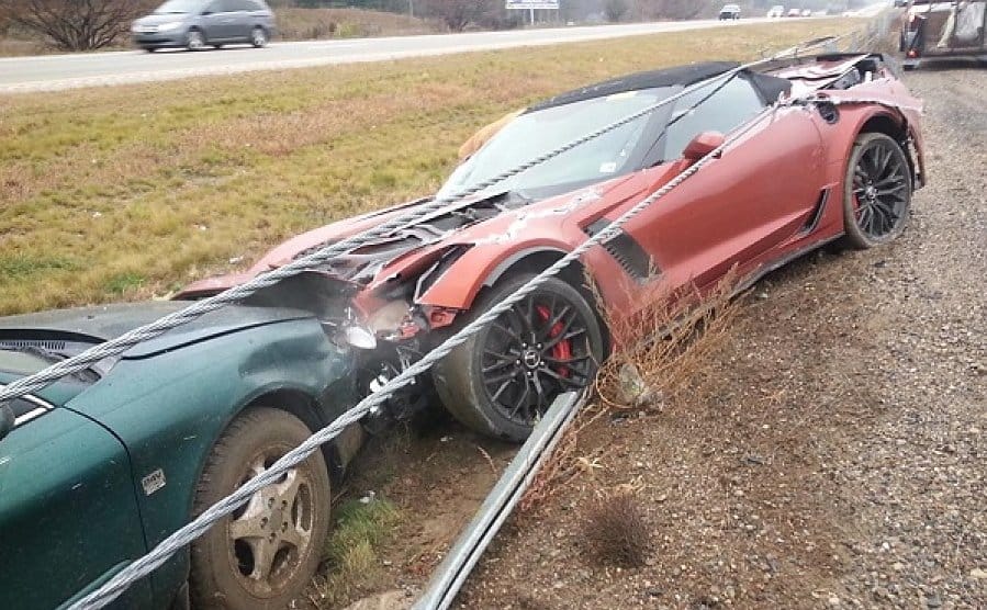 Még nem gyártják, de máris lezúzták az új Corvette-kabrió egy példányát - fotó