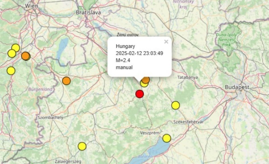 Földrengés volt Pannonhalma térségében
