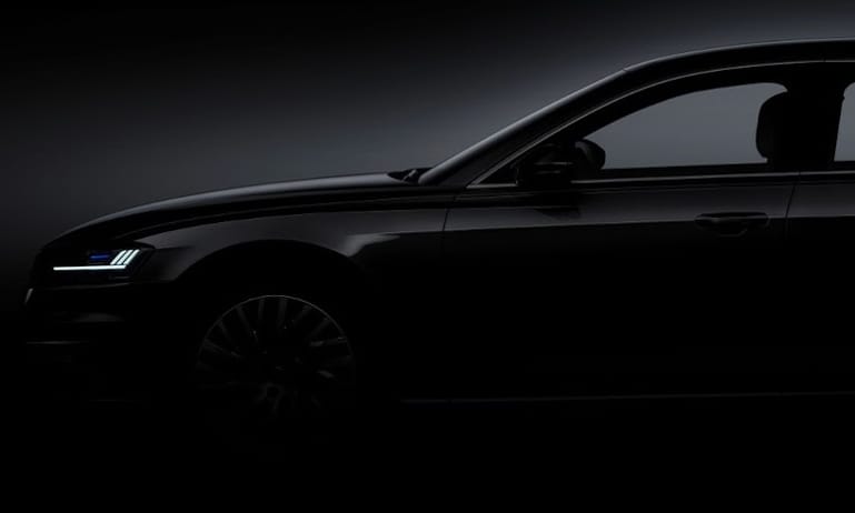 Audi A8: hivatalos kedvcsináló fotón az érkezőben lévő luxuslimuzin