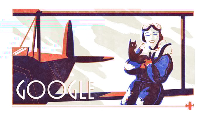 Miért van ma ez a nő és a macskája a Google-kereső főoldalán?