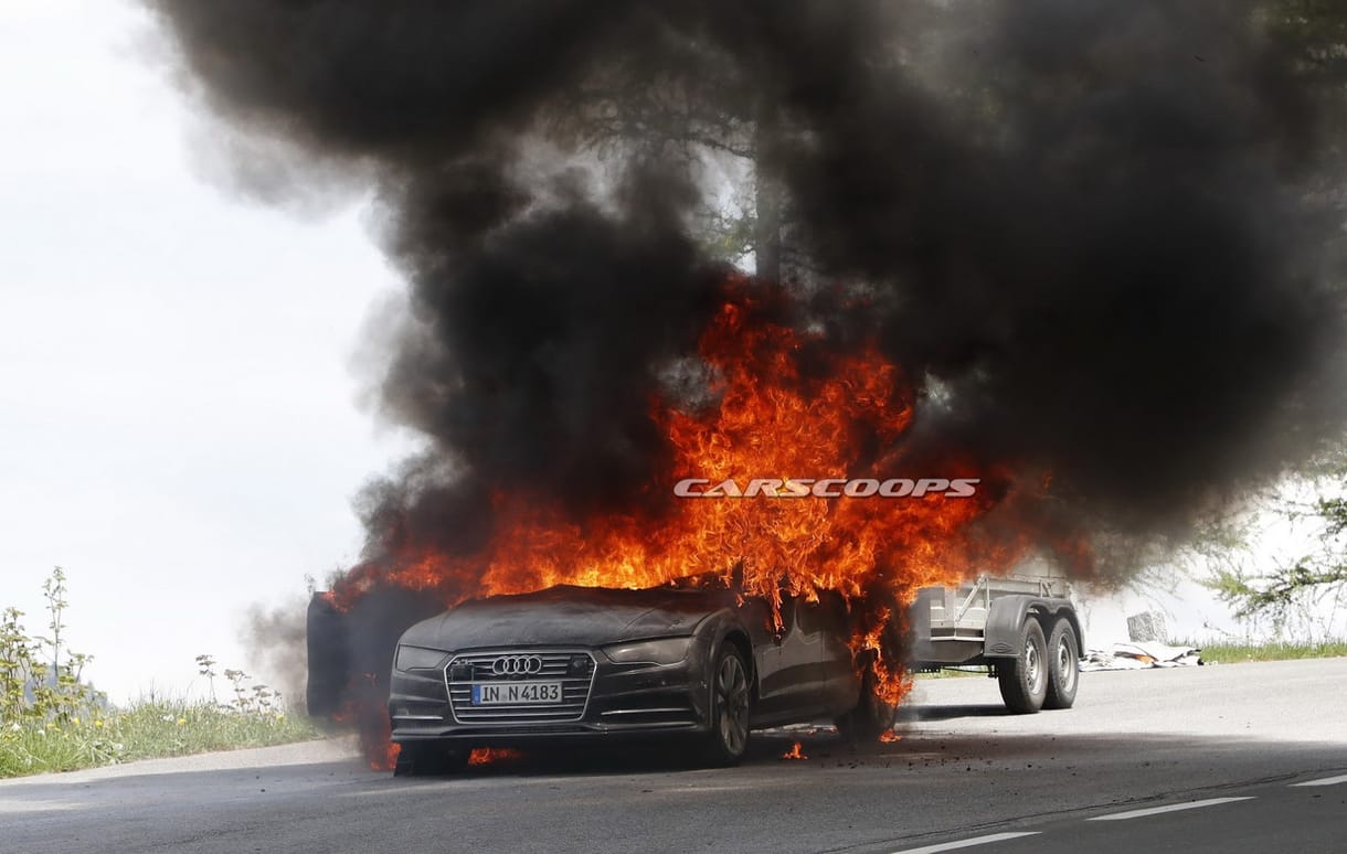 Jól indul: porig égett az egyik Audi A7-es prototípusa