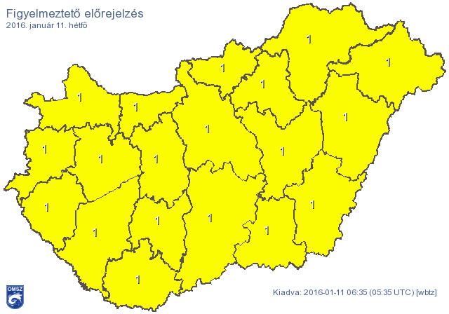 Az egész országban figyelmeztetés van a köd miatt