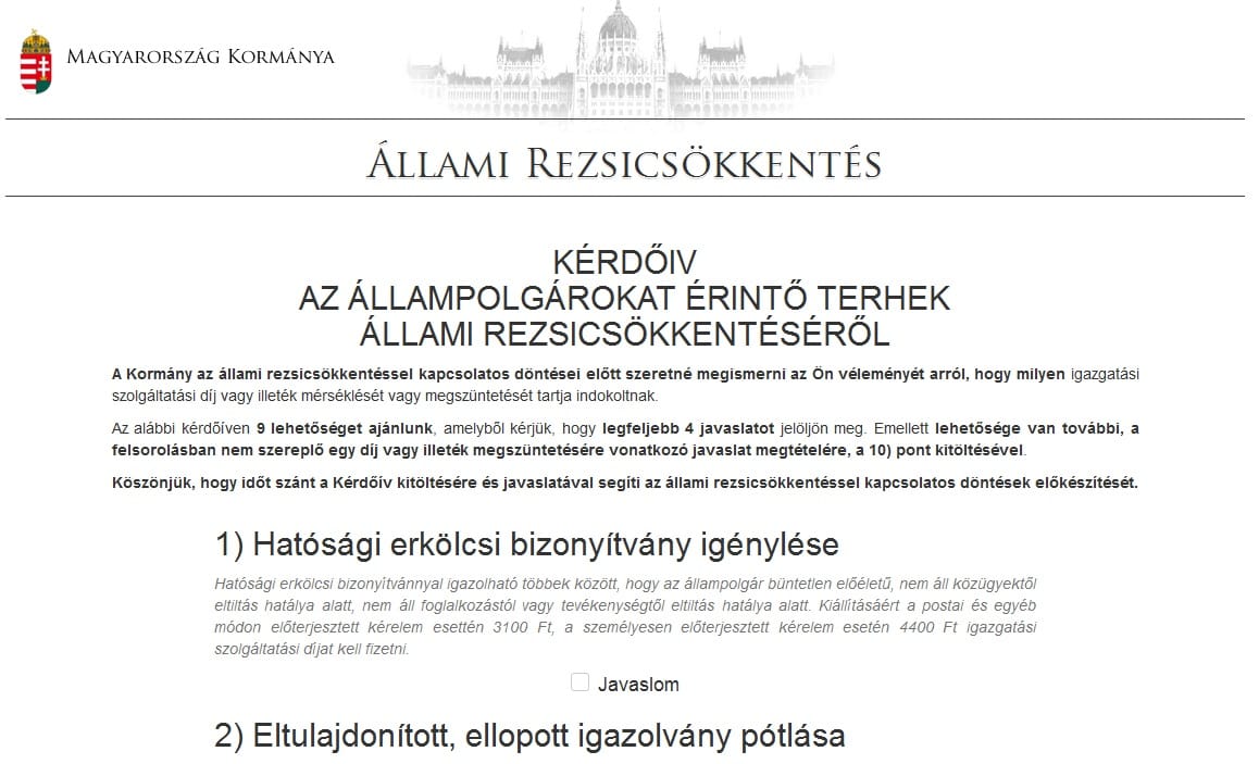 Itt az újabb kérdőív a kormánytól, Orbán most nem üzent