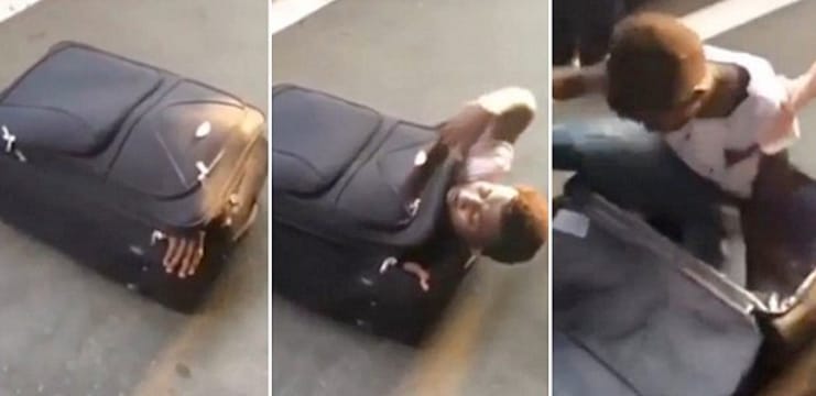 Videó: bőröndbe bújva akart Svájcba jutni egy afrikai férfi