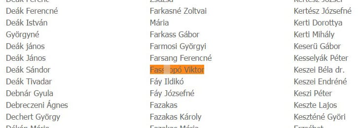 Egészen érdekes neveket találni a CÖF-öt támogató listán