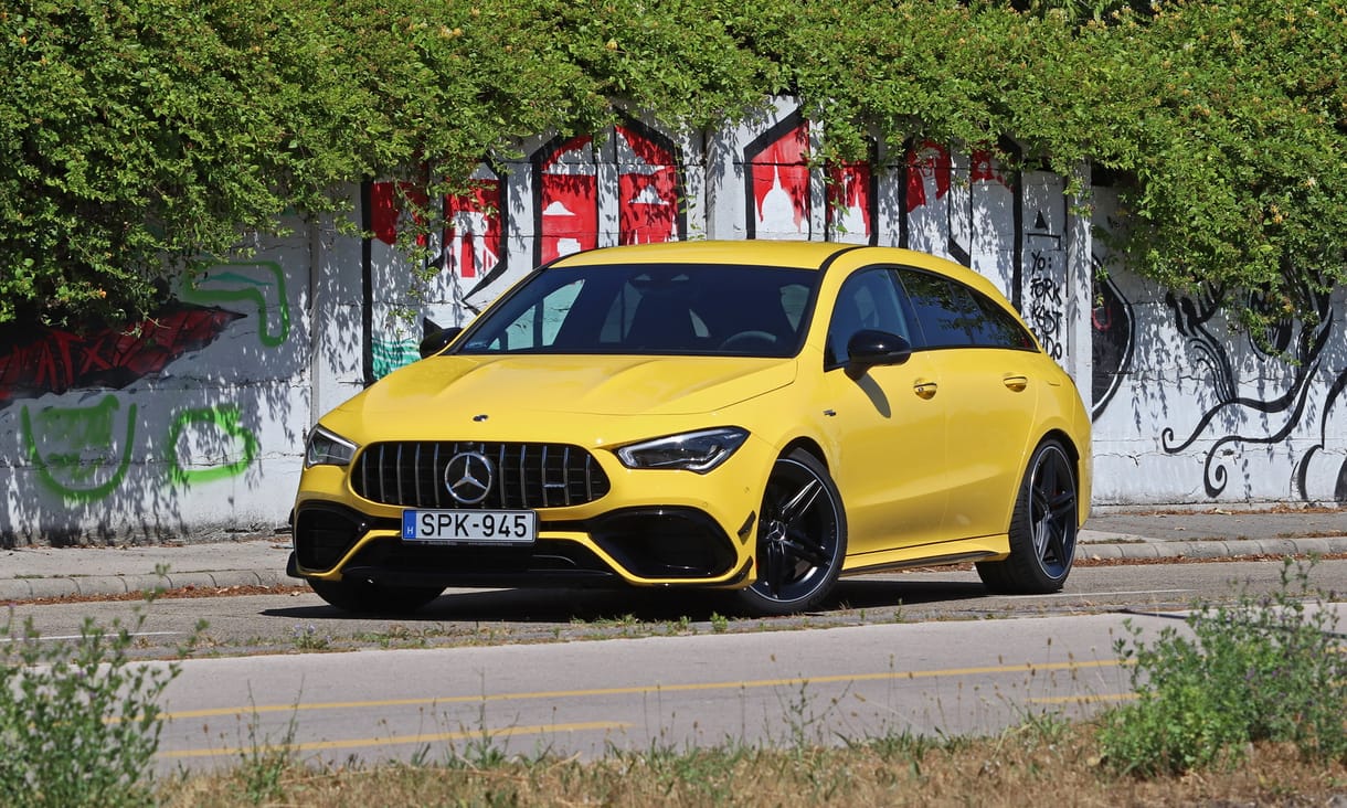 Kecskeméti sárga rakéta: teszten a 421 lóerős Mercedes-AMG CLA sportkombi