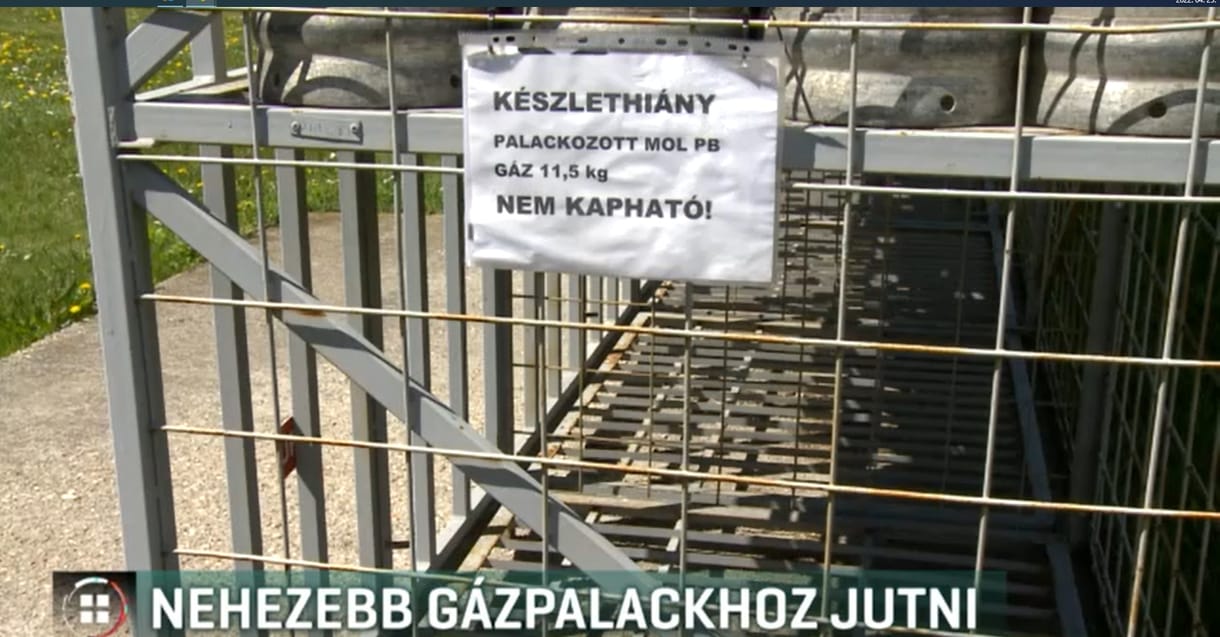 RTL: Hiány van a hatósági áras gázpalackokból