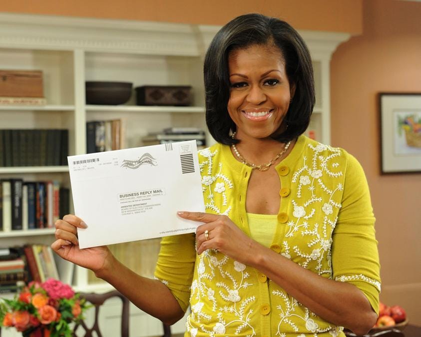 Fotó: Obamáné már szavazott