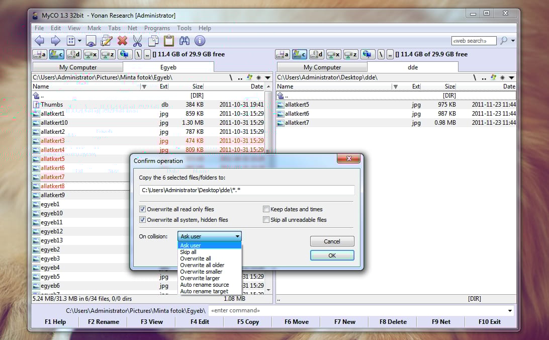 Hordozható, ingyenes fájlkezelő a Windows 7-hez, Total Commander stílusban