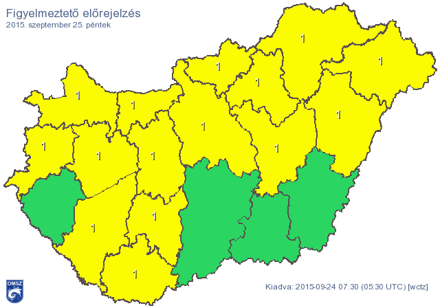 Extrém időjárással jön a lehűlés, figyelmeztetést adtak ki – térkép