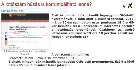 Ne dőljön be: kamu hír terjed a neten a lottóötös elcsalásáról