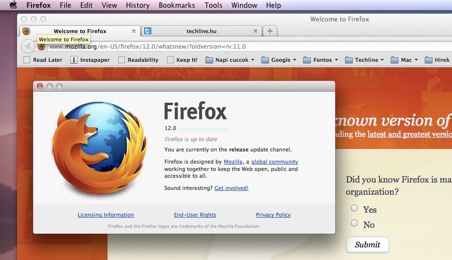 Már letölthető a Firefox 12 végleges változata!