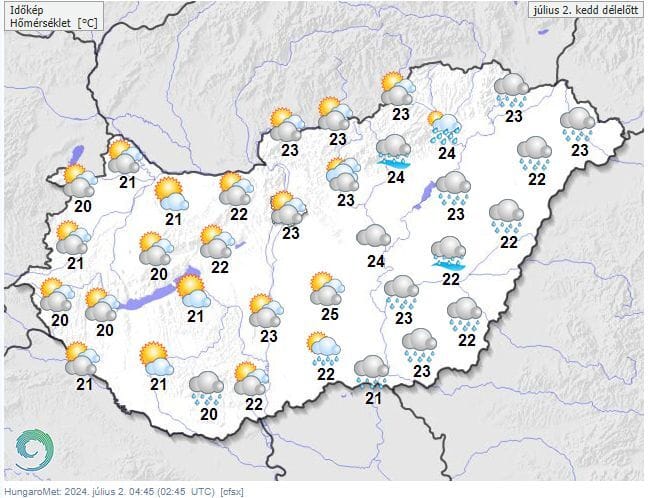 Felhős, szeles, esős idő váltja a kánikulát