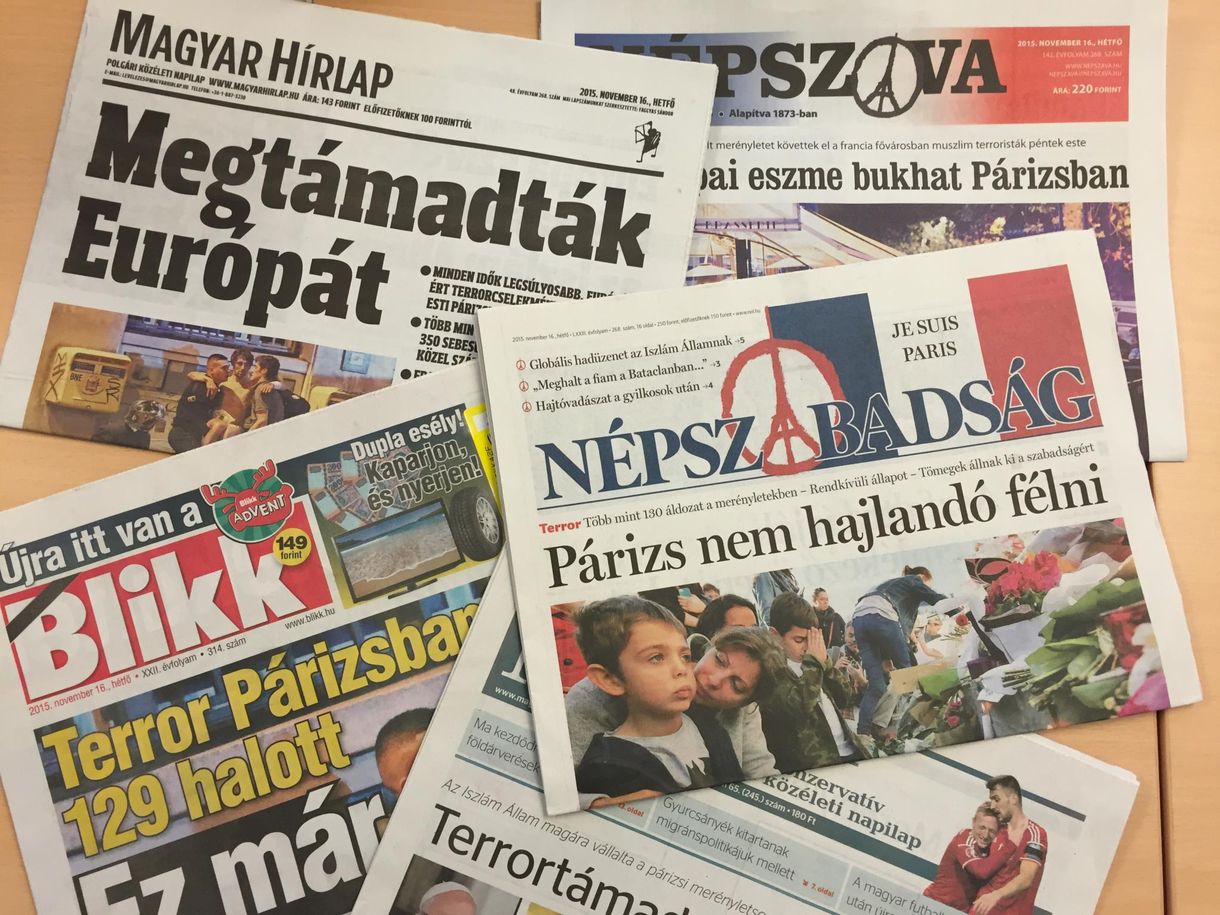 Fotó: A párizsi vérengzés írta át a magyar címlapokat
