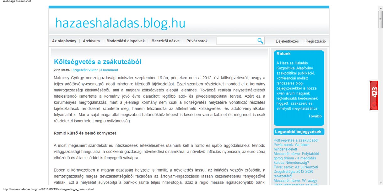 Haza és Haladás: 