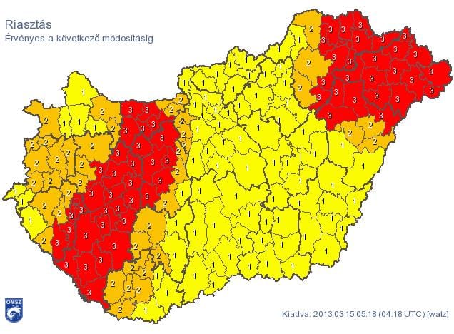 Piros riasztás: újabb 5-10 centi hó eshet estig