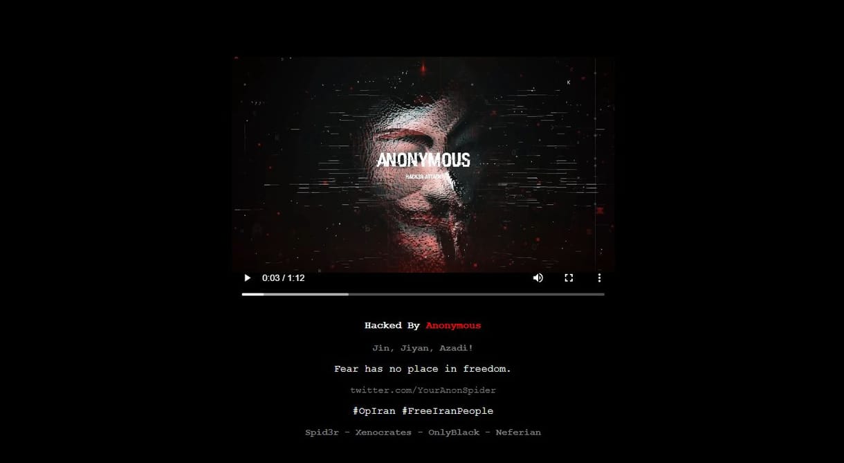 Sorra lövi le a kormányzati weboldalakat az Anonymous, esnek el a térfigyelő kamerák is Iránban