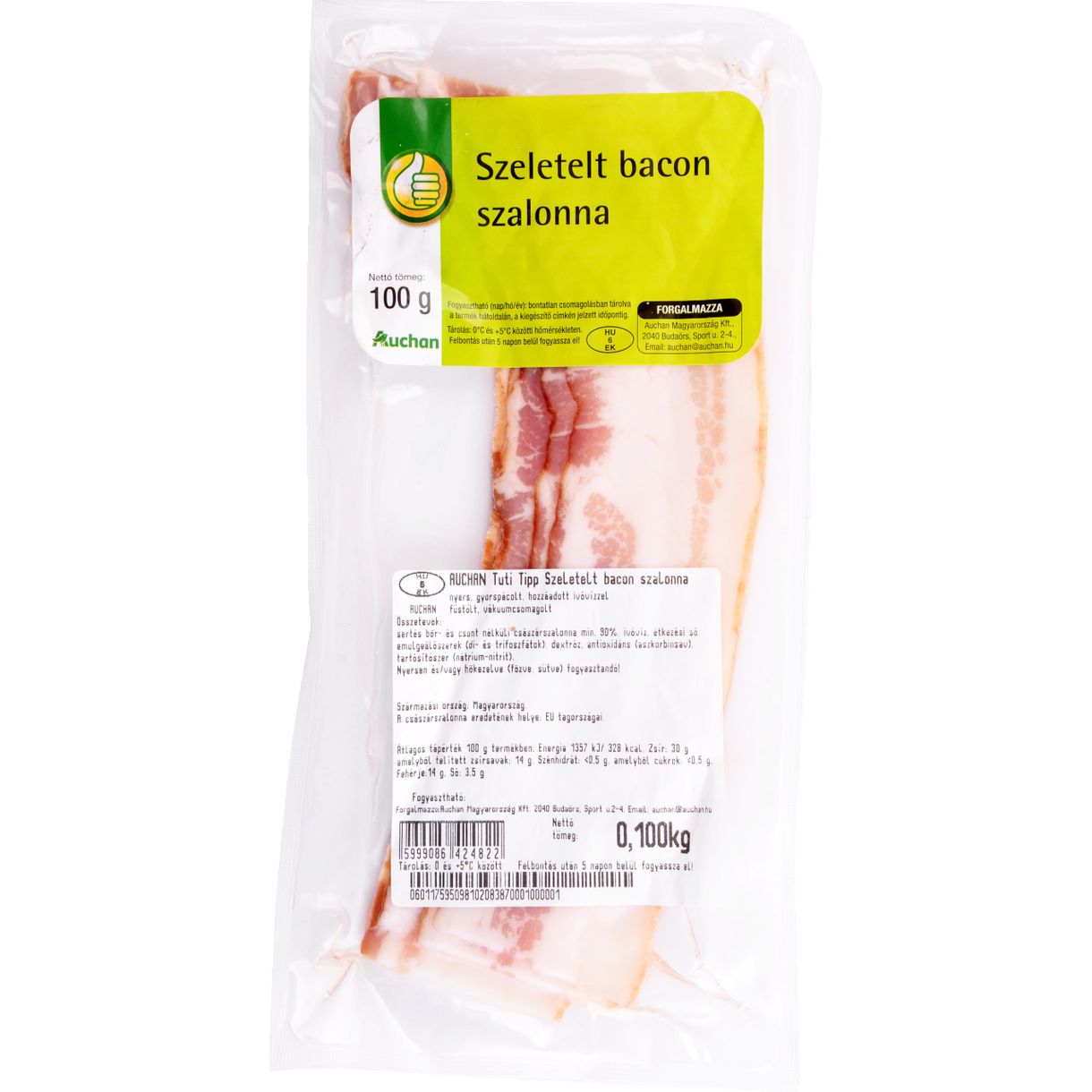 Lisztériát találtak az Auchan szalonnájában