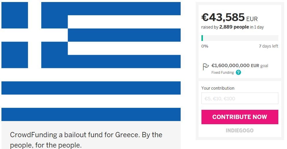 Egy hebehurgya nekiállt összegyűjteni a görög mentőcsomagot