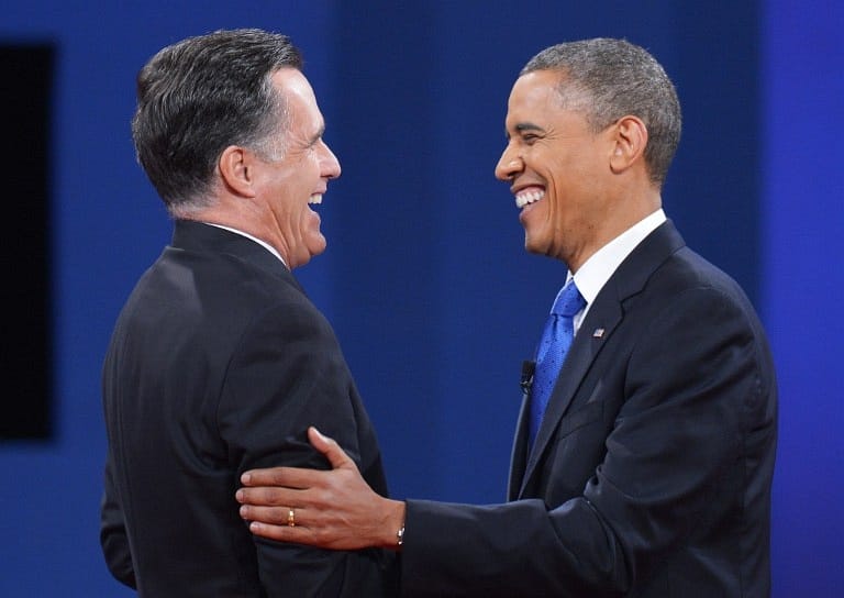 Csütörtökön együtt ebédel Obama és Romney