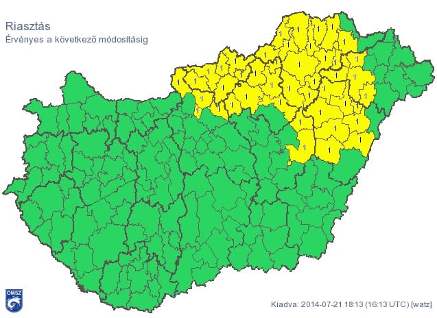 Itt a riasztás: megérkeztek a viharok az országba – térkép