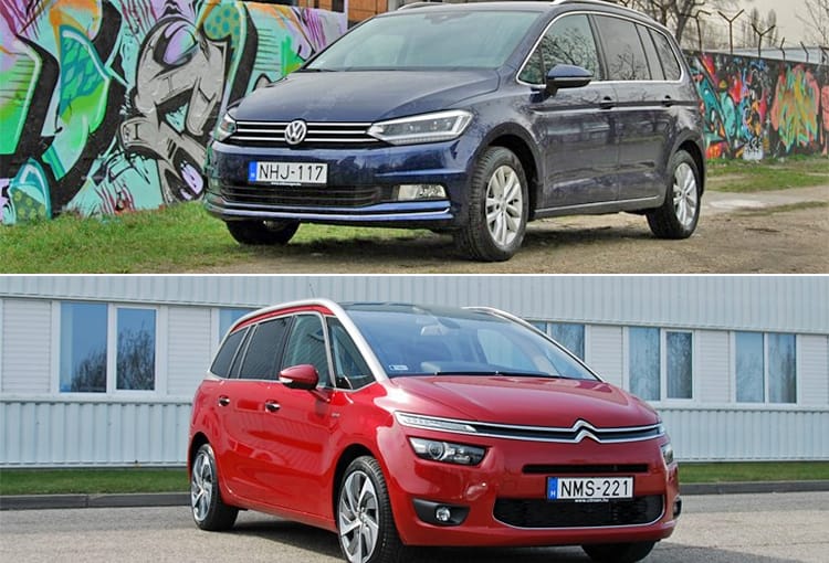 Családbarát minibuszok: VW Touran és Citroen C4 Grand Picasso-teszt