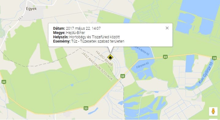 Kigyulladt a nádas a Hortobágyon, öt hektáron égett