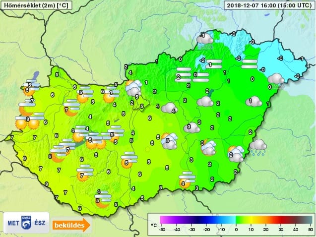 Itt a figyelmeztetés: ónos eső, viharos szél is jöhet szombat reggelig