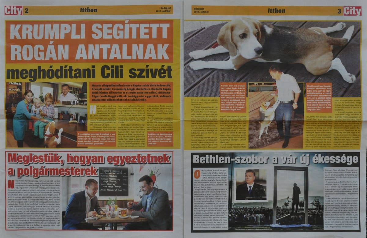 Rogán Krumpli és Antal uralja az V. kerületi ingyenes újságot