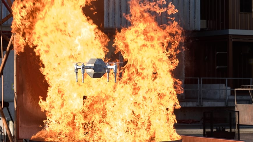 10 percig bírja a 200 Celsius-fokos hőséget is az új, tűzálló drón – videó