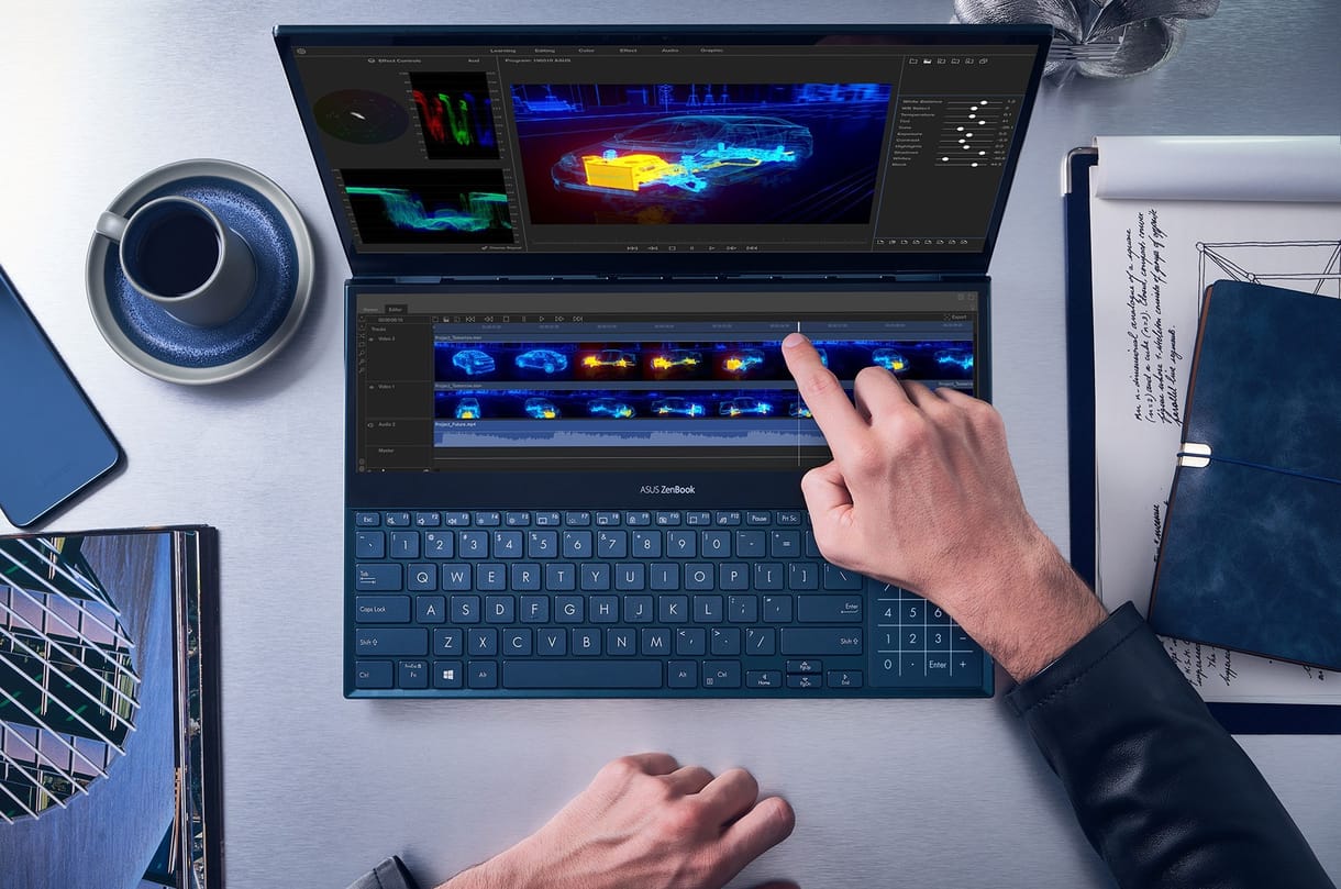 Itt az Asus új laptopja, ami két 4K-s kijelzőt is kapott