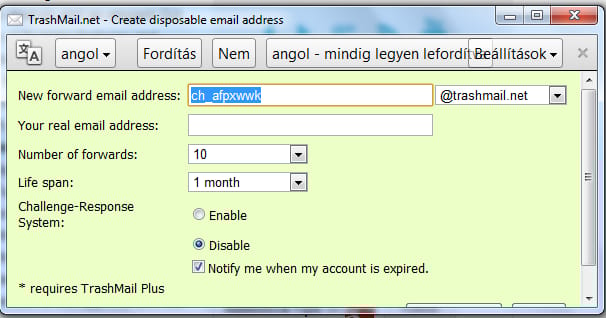Készítsen eldobható e-mail-címet egy pillanat alatt
