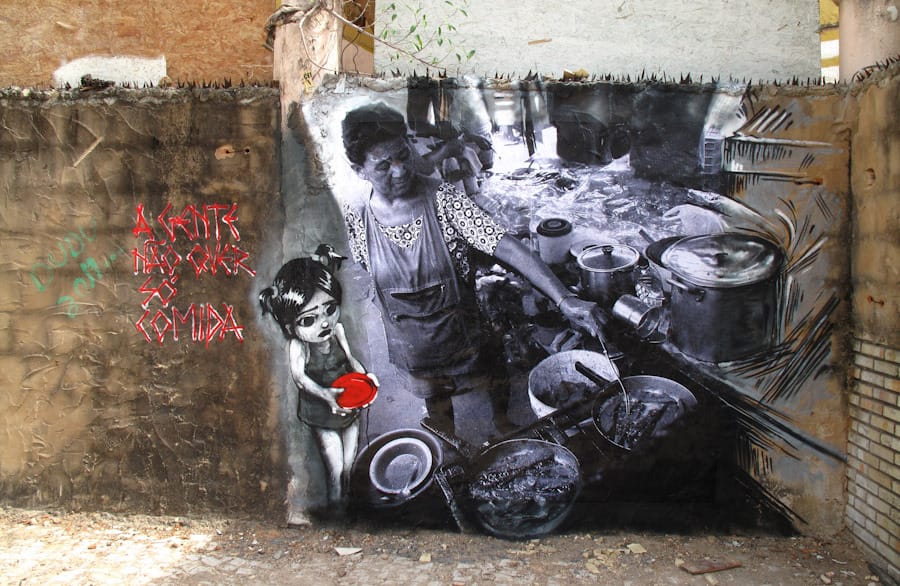 Street art percek: így főzőcskéznek Brazília falain