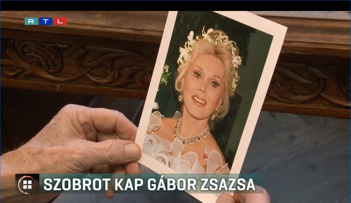 Életnagyságú bronzszobrot állítanak Gábor Zsazsának Budapesten