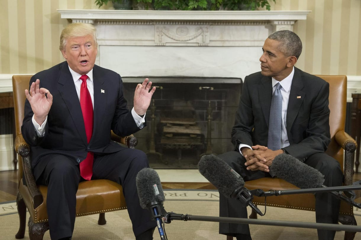 Az elnöki poszt átvételéről beszélt Trump és Obama