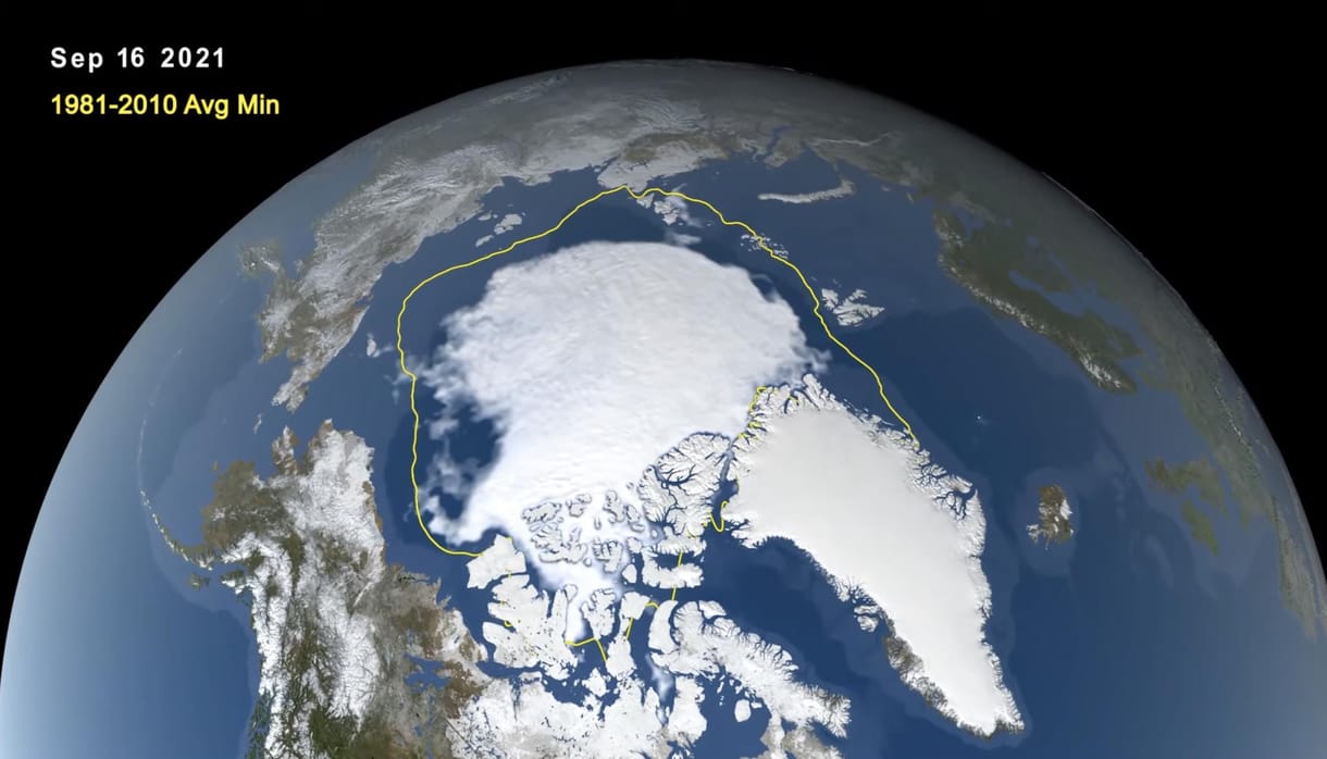 Közzétette a videót a NASA arról, hogy zsugorodik az északi-sarkvidéki jég