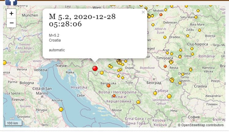 Erős földrengés rázta meg Horvátországot