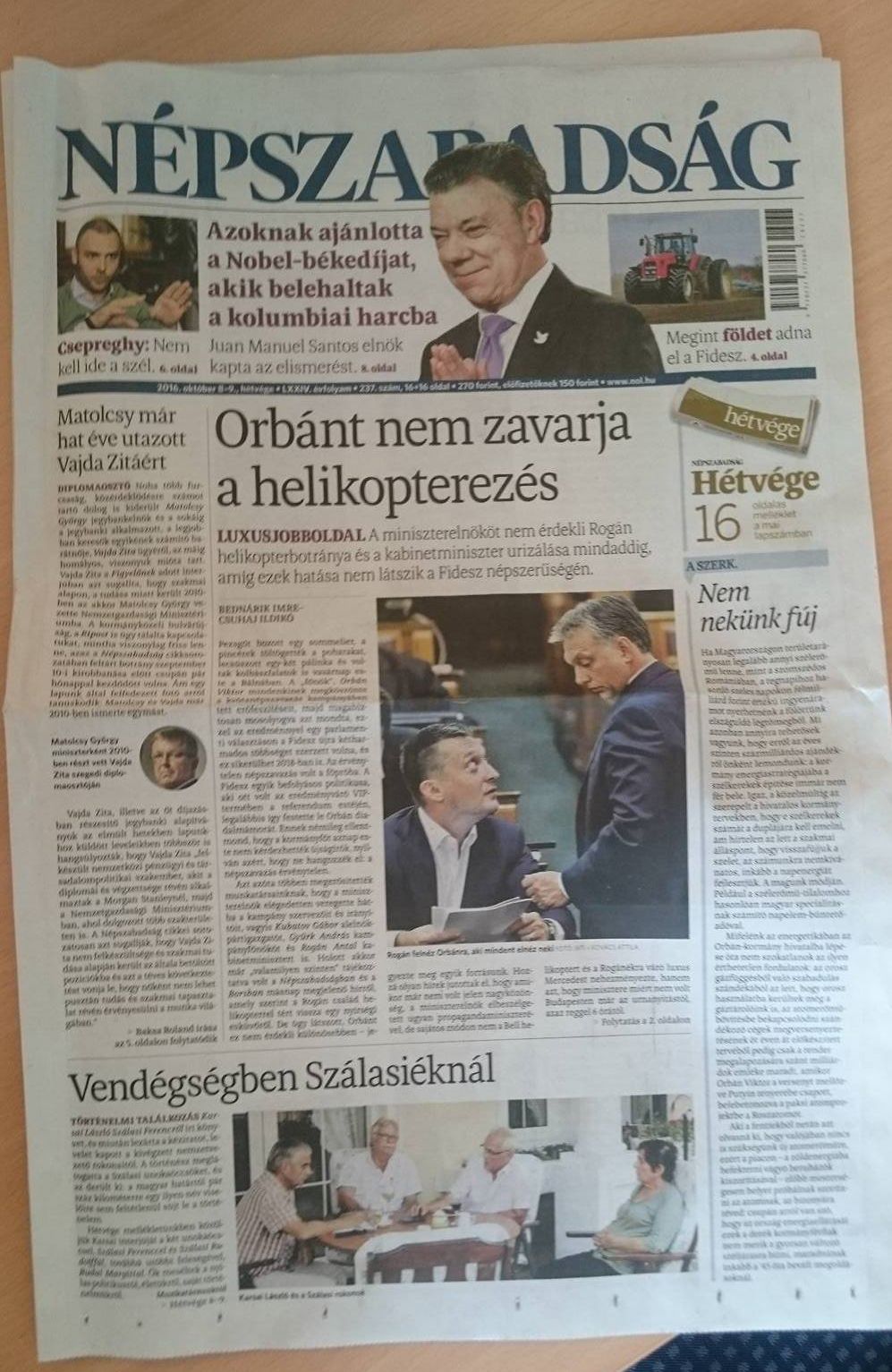Fotó: Jó ideig ez az utolsó Népszabadság-címlap, amit láthat