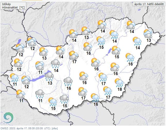 Igazi áprilisi időjárásunk lesz napsütéssel, esővel, felhőkkel, széllel
