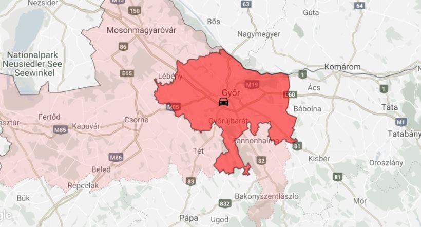 Lezuhant egy autó az M1-es autópályáról Győrben