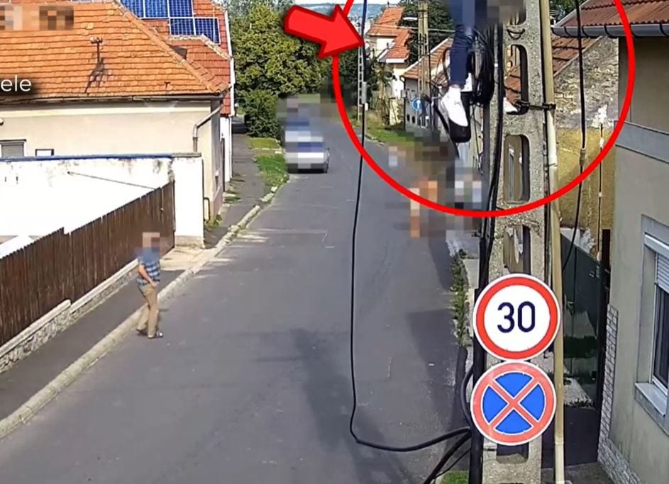 Őrjöngve tépte le egy villanyoszlopról a vezetékeket egy férfi – videó