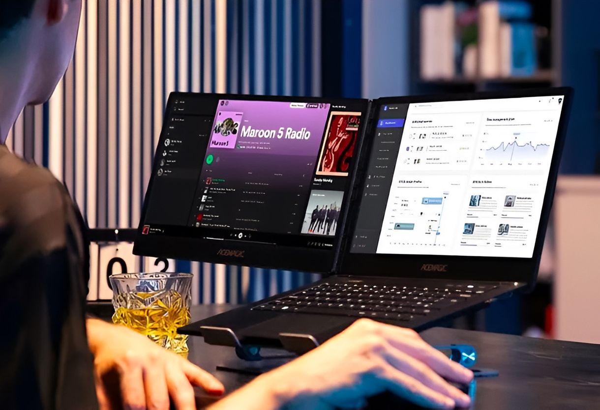 Ilyen kétképernyős laptop még nem volt a világon