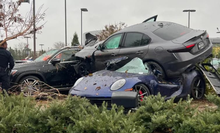 Szervizelni vitte Alfa Romeo Giuliáját egy tulaj, egy Porsche tetején találta meg