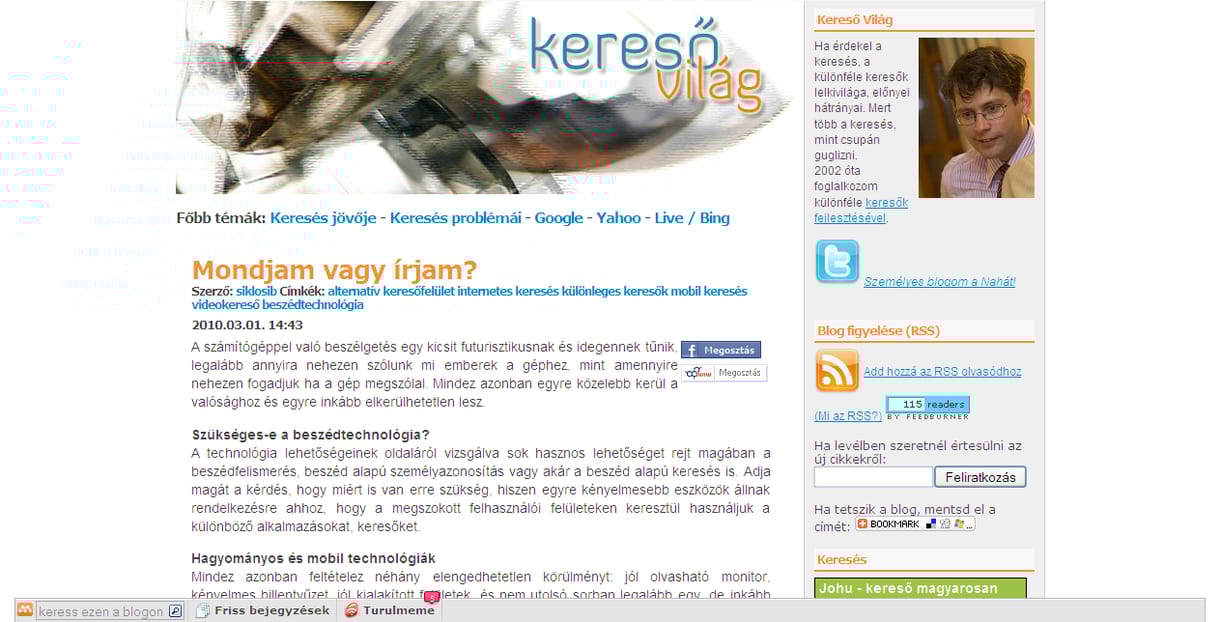 Keressünk a böngészőnkben!