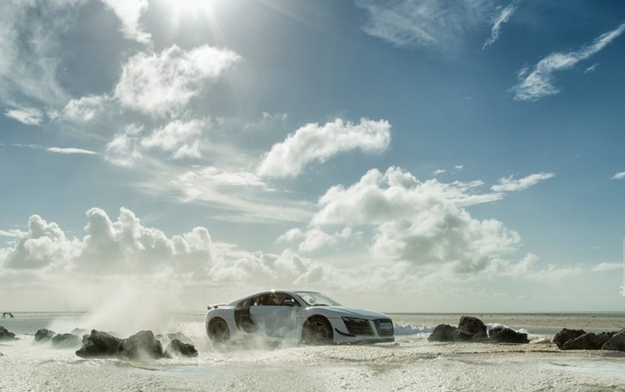 Nem fogja elhinni, hogyan készült ez az Audi R8-reklámfotó