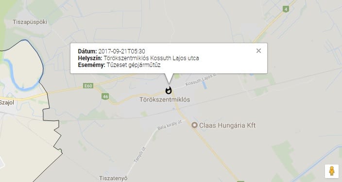 Teljesen kiégett hajnalban egy busz Szolnok mellett